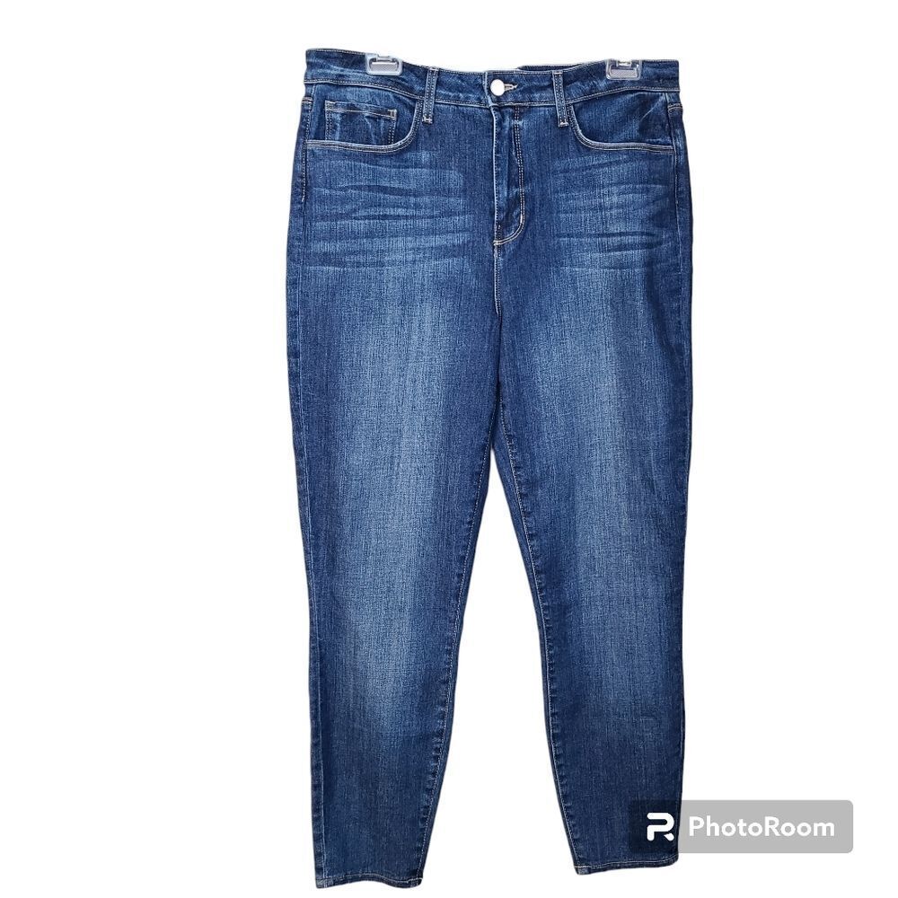 L'AGENCE Womens Size 31 Margot Dark Prime Blue High-Rise Skinny Ankle Jeans NWT